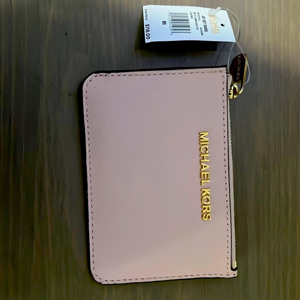 Michael Kors Zip Around Card Wallet Pink